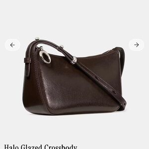 Kate Spade Halo Glazed Leather Crossbody – Hot Fudge – NWT